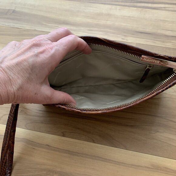 Brahmin Kayla Wristlet in Pecan Melbourne - Picture 9 of 12